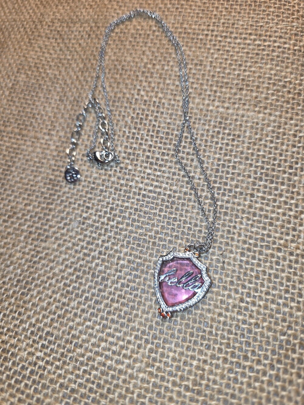 Bomb Party Bella Amore Shield Pendant Glass Necklace
